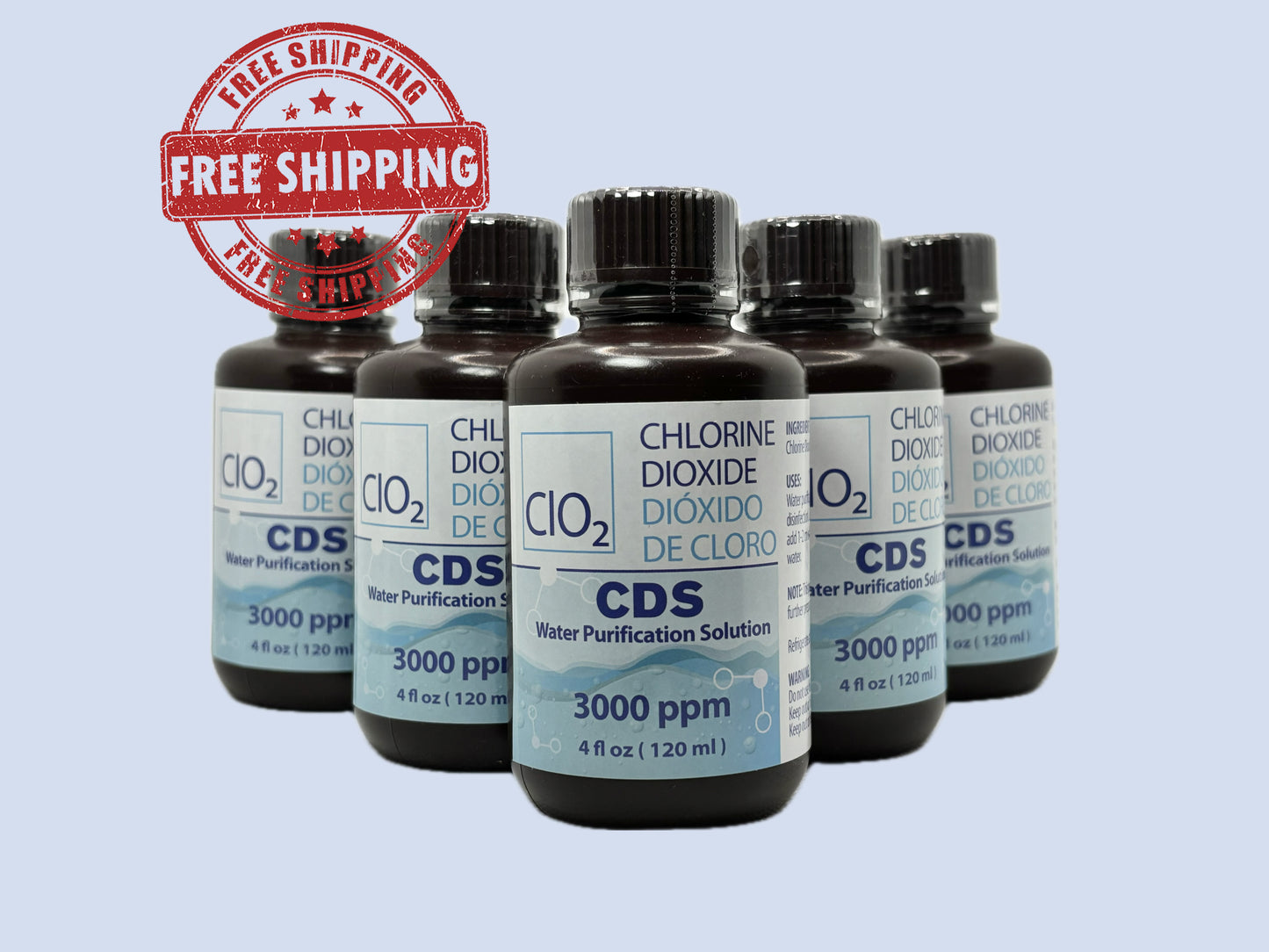 Gaia’s Choice CDS chlorine dioxide solution 3000ppm jumbo pack with 5ml syringes – free shipping