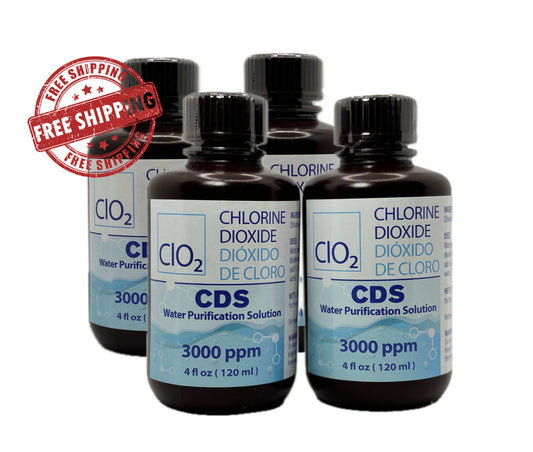 CDS Solution Chlorine Dioxide / Dioxido de Cloro CDS - 4Pack